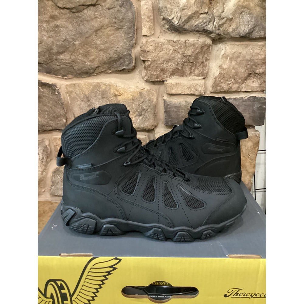 Thorogood Crosstrex 6" Black Tactical Boots Composite Toe Zip 804-6290 Mens 11